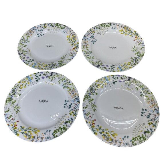 Mikasa Tivoli Garden Bone China 11" Dinner Plates Set Of 4 With Floral Pattern - Picture 2 of 5